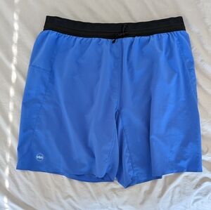 Janji 5” AFO Middle Running Shorts Blue Mens Medium Lined Moisture Wicking